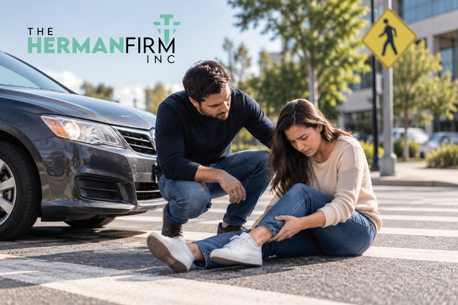 Car Hits a Pedestrian